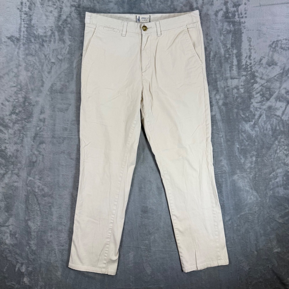 Johnnie-O West Coast Prep Chino Pants Men's Size 33x32 Beige Cotton Twill